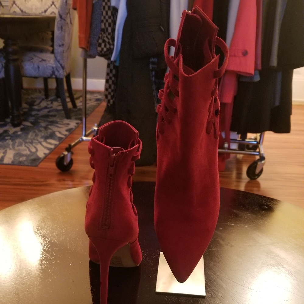 Aldo Red Suede Bootie